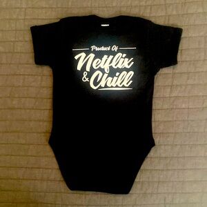 Netflix and Chill onesie NWOT Size 6 Months by rabbit skins